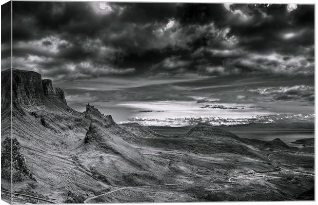 Quiraing on Isle of Skye, Scotland Canvas Print by Gabor Pozsgai