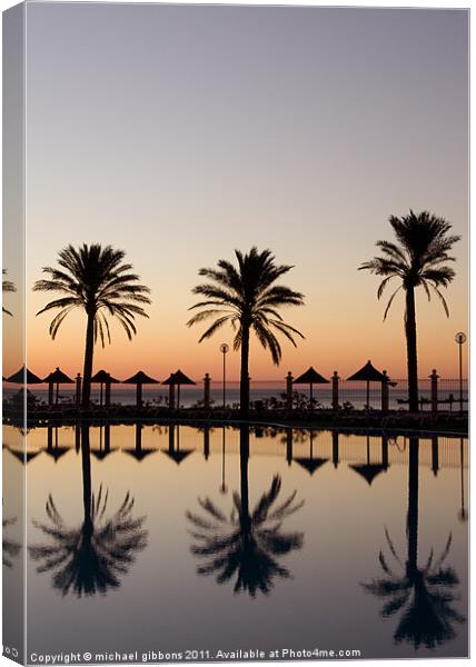 palm tree paradise Canvas Print by mick gibbons