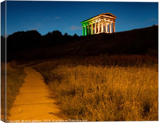Penshaw Monument Sunderland  Canvas Print by mick gibbons