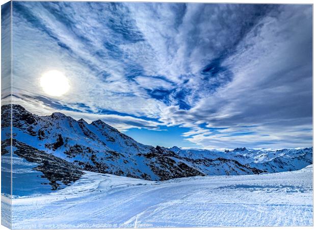 on top of the world France  Canvas Print by mick gibbons