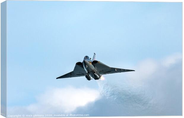The Saab 35 Draken supersonic fighter jet Aircraft Canvas Print by mick gibbons