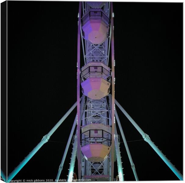 The Bournemouth Big Christmas Wheel  Canvas Print by mick gibbons