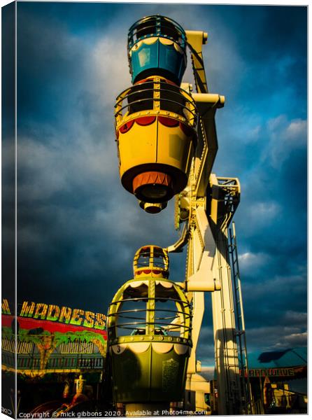 Abandoned Fairground  Canvas Print by mick gibbons