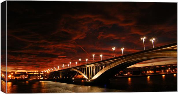 under a blood red sky Canvas Print by david reece