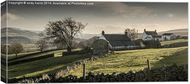 Teesdale Valley Farmstead Canvas Print by andy harris