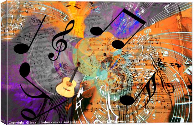 musical 12 Canvas Print by joseph finlow canvas and prints