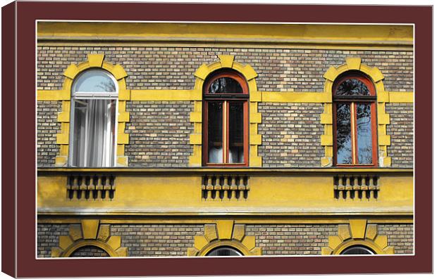 Windows in a May Canvas Print by Erzsebet Bak