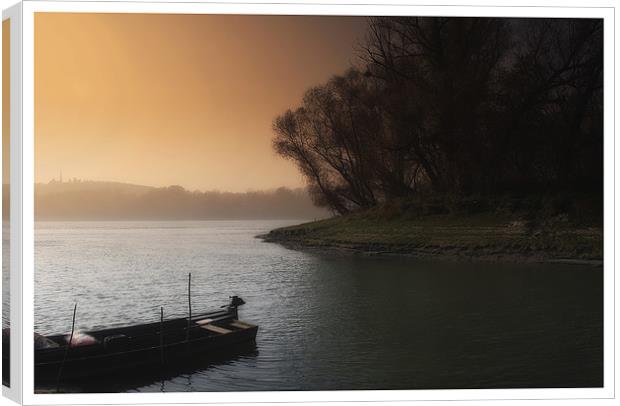 Boot on the river Canvas Print by Jovan Miric