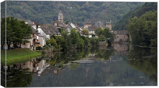 Entraygues-sur-Truyère Canvas Print by Terry Sandoe