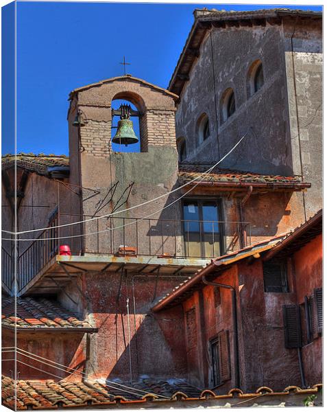  Tuscan Bell Tower Canvas Print by Terry Sandoe