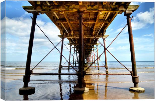 Under the Boardwalk Canvas Print by Sarah Couzens