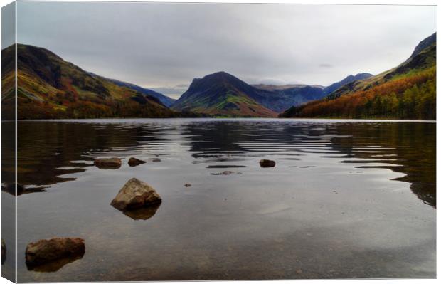 Buttermere Ripples Canvas Print by Sarah Couzens