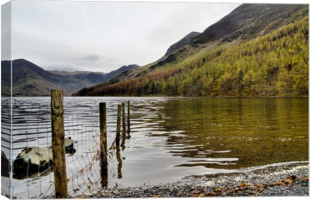 Buttermere in Autumn Canvas Print by Sarah Couzens