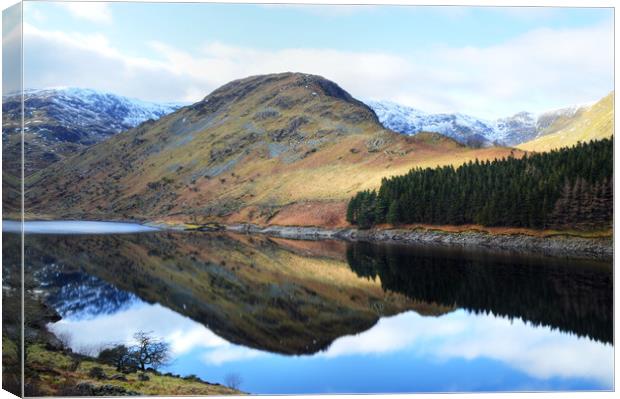Haweswater in Winter Canvas Print by Sarah Couzens