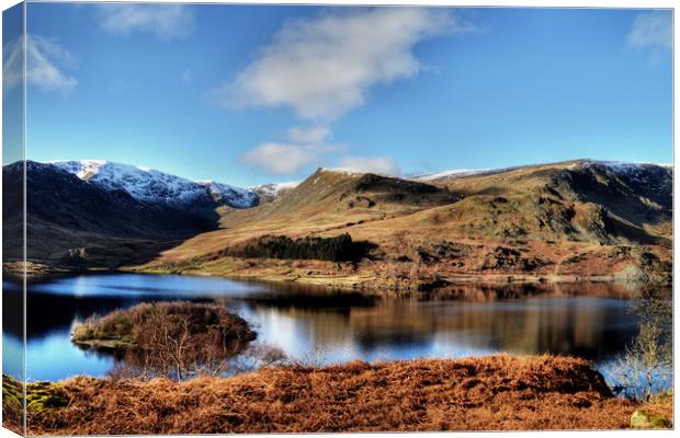 Haweswater in Winter Canvas Print by Sarah Couzens