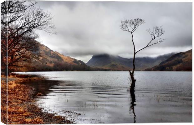 Buttermere in Winter  Canvas Print by Sarah Couzens