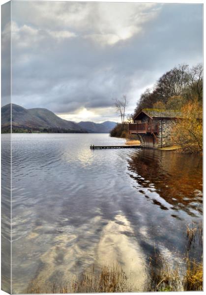 Ullswater Boat House Canvas Print by Sarah Couzens