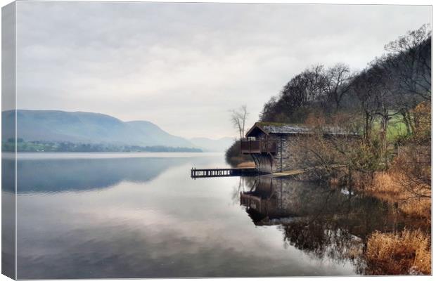 Ullswater Boat House Canvas Print by Sarah Couzens
