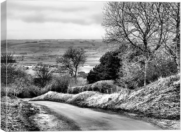 West Heslerton | B&W Canvas Print by Sarah Couzens