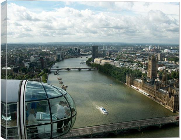 A London Eye's View Canvas Print by Sarah Couzens