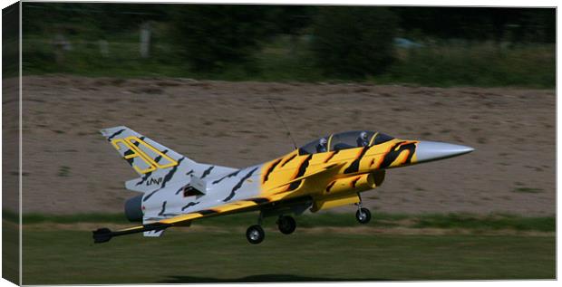 F16 model jet aircaft Canvas Print by Alan Munns