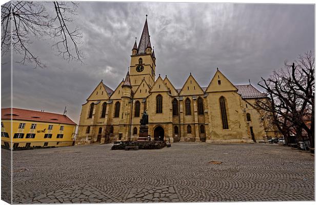 Evangelical Cathedral Sibiu Romania Canvas Print by Adrian Bud