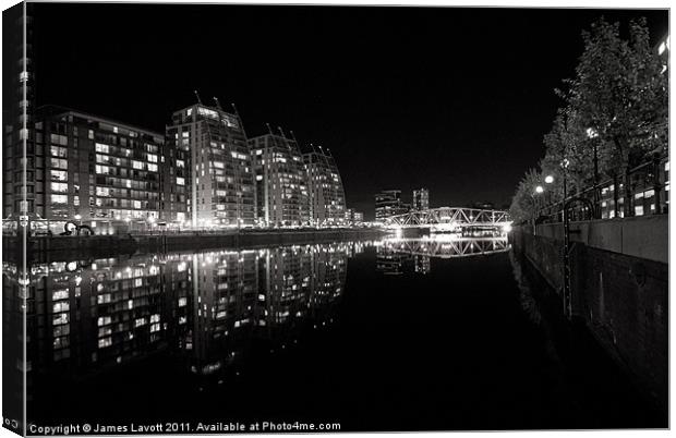 Salford Quays Reflections Canvas Print by James Lavott