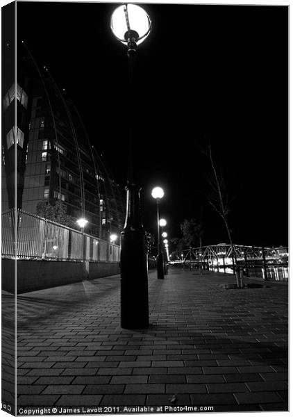 Streets OF Salford Quays Canvas Print by James Lavott