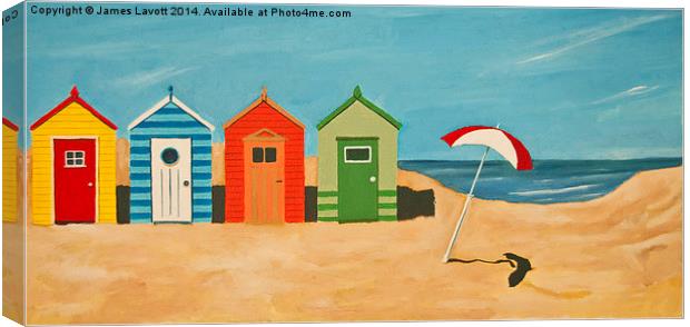  Beach Huts Canvas Print by James Lavott