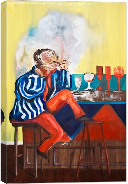  Smoker Canvas Print by James Lavott
