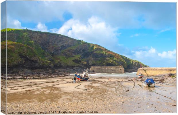 Low Water Port Isaac Canvas Print by James Lavott