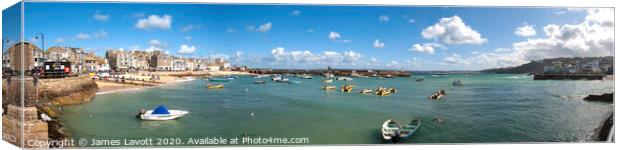 St Ives Panorama Canvas Print by James Lavott