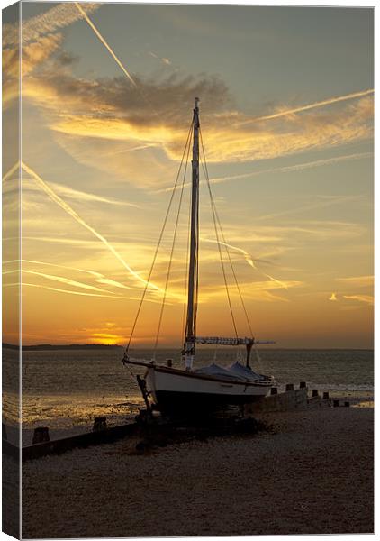 Whitstable Sunset Canvas Print by James Lavott