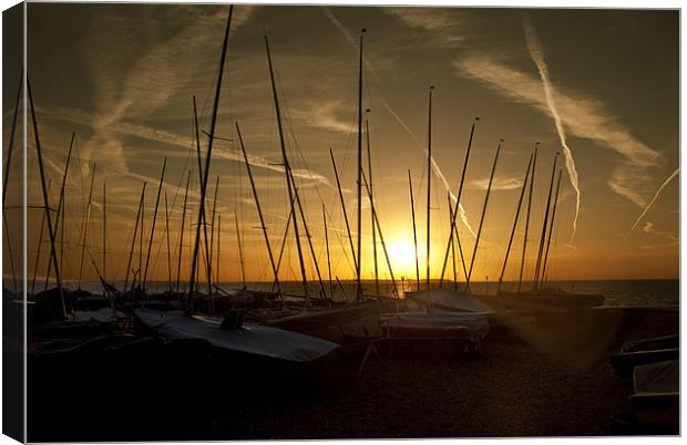 Whitstable Dinghy Club Sunset Canvas Print by James Lavott