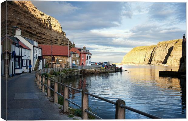 Staithes Canvas Print by Fee Easton