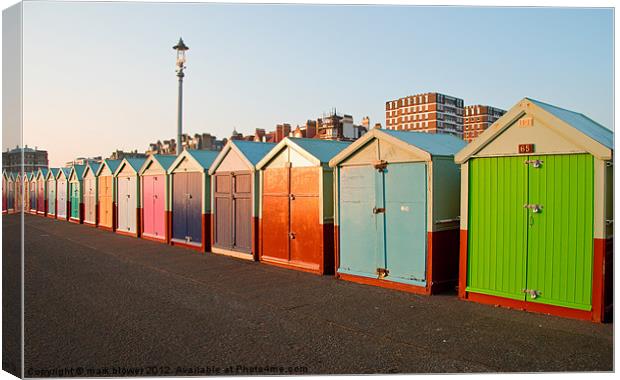 Brighton beach huts Canvas Print by mark blower