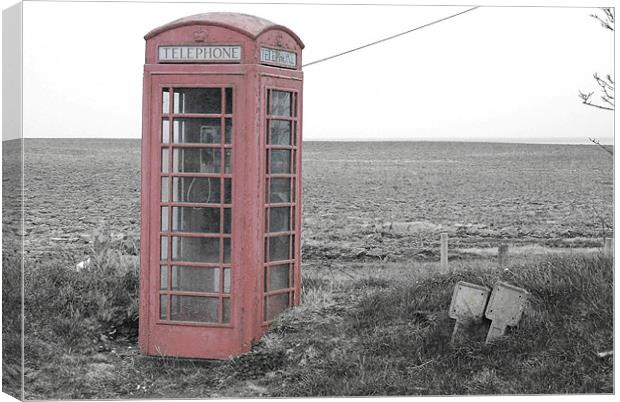 Old Phone Box Canvas Print by GARY KEYS