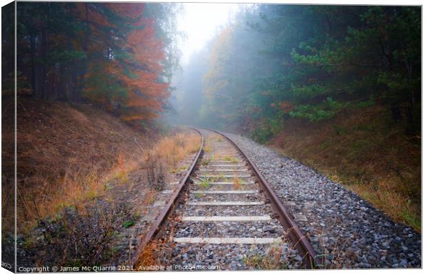 Outdoor railway Canvas Print by James Mc Quarrie