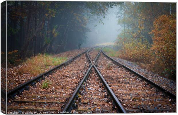 Outdoor railway Canvas Print by James Mc Quarrie