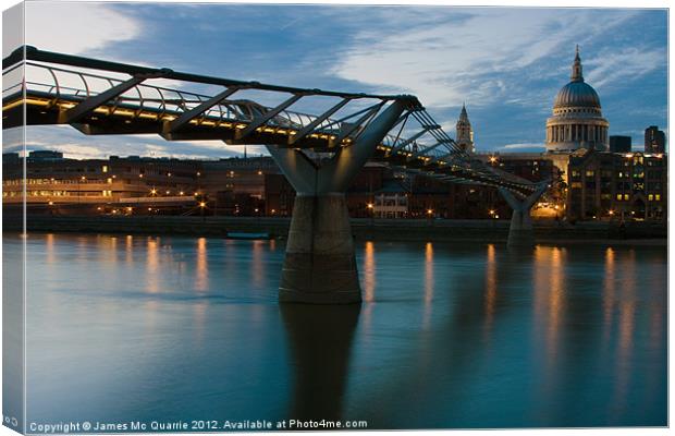 Bridge to St Pauls Canvas Print by James Mc Quarrie