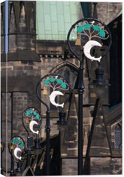 Glasgow lamps Canvas Print by James Mc Quarrie