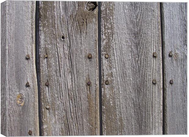 Old Barn Door Wood Canvas Print by George Thurgood Howland