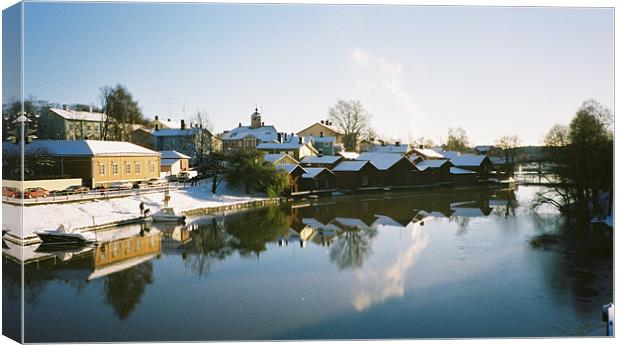 Old town, Porvoo Canvas Print by John Whitesmith