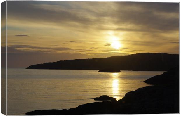 Sunset from Lochinver Scotland Canvas Print by Jacqi Elmslie