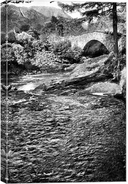 River Coe and the Old Bridge Canvas Print by Jacqi Elmslie