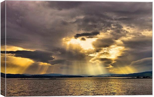 Beauly Firth Lightshow Canvas Print by Jacqi Elmslie