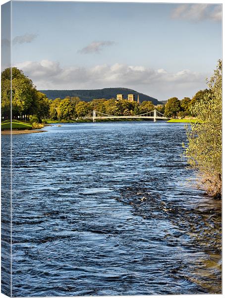 Inverness and the River Ness, Scotland Canvas Print by Jacqi Elmslie