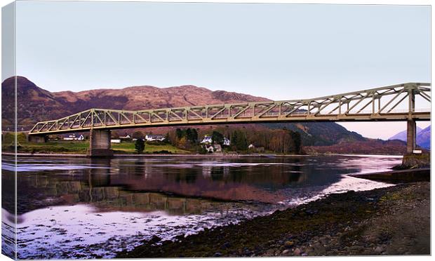 Ballachulish Bridge at Twilight Canvas Print by Jacqi Elmslie