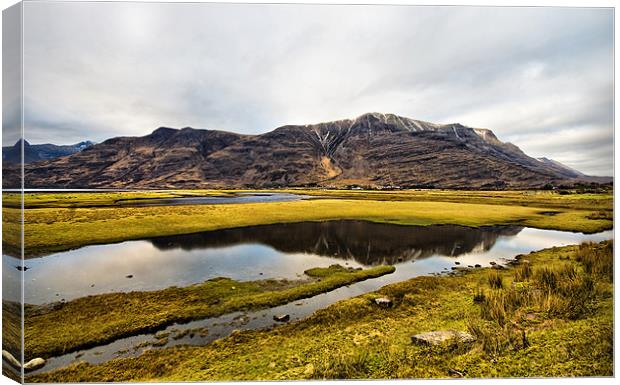 Torridon Bay and Liatach Canvas Print by Jacqi Elmslie