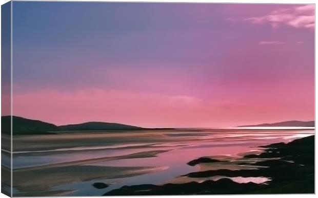 Dreamy Pink Sunset Canvas Print by Jacqi Elmslie